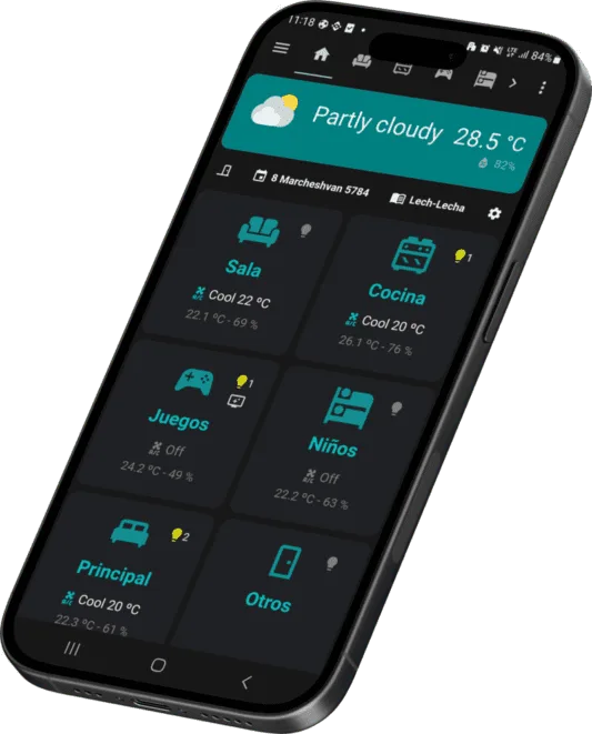 App de casa inteligente DiraSmart - control de domótica en Panamá